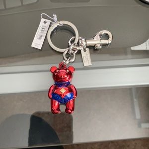 Coach Marvel Bear Key Chain/Bag Charm